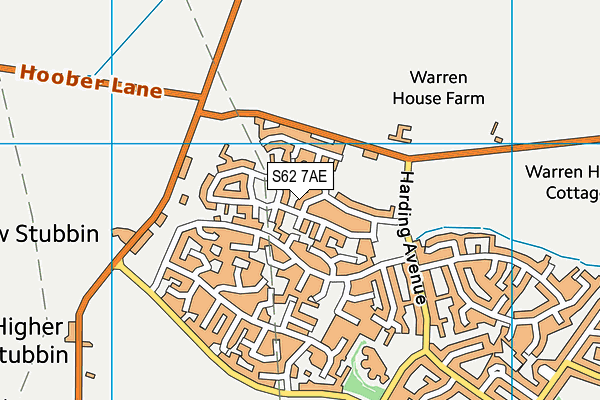 S62 7AE map - OS VectorMap District (Ordnance Survey)