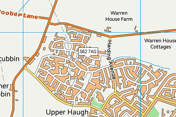 S62 7AG map - OS VectorMap District (Ordnance Survey)