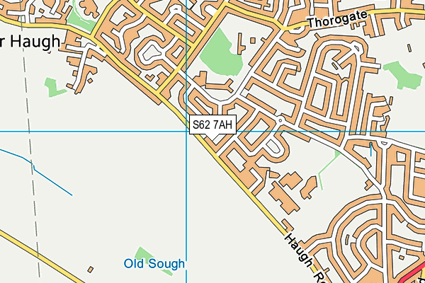 S62 7AH map - OS VectorMap District (Ordnance Survey)