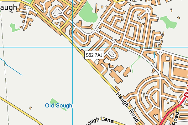 S62 7AJ map - OS VectorMap District (Ordnance Survey)