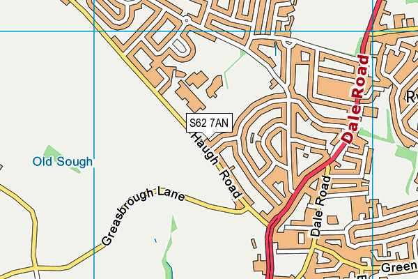 S62 7AN map - OS VectorMap District (Ordnance Survey)