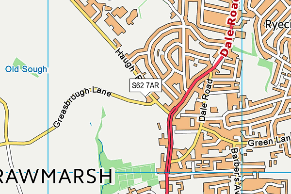 S62 7AR map - OS VectorMap District (Ordnance Survey)