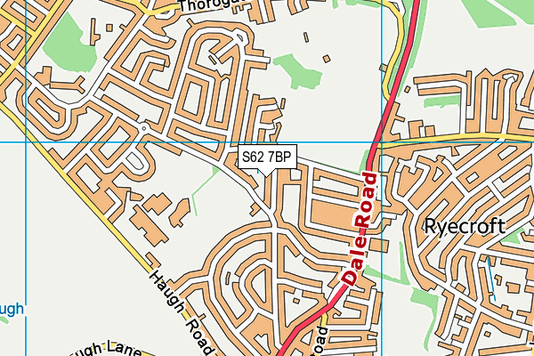 S62 7BP map - OS VectorMap District (Ordnance Survey)