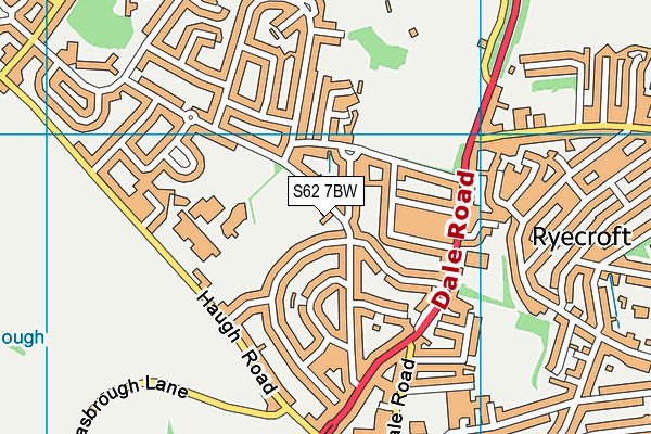 S62 7BW map - OS VectorMap District (Ordnance Survey)