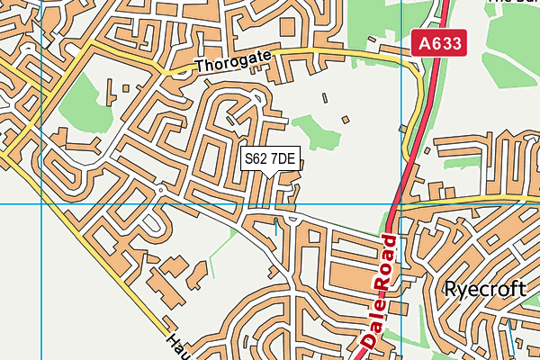 S62 7DE map - OS VectorMap District (Ordnance Survey)
