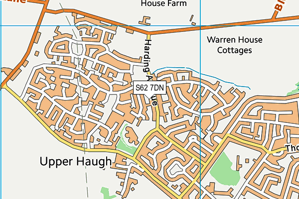 S62 7DN map - OS VectorMap District (Ordnance Survey)