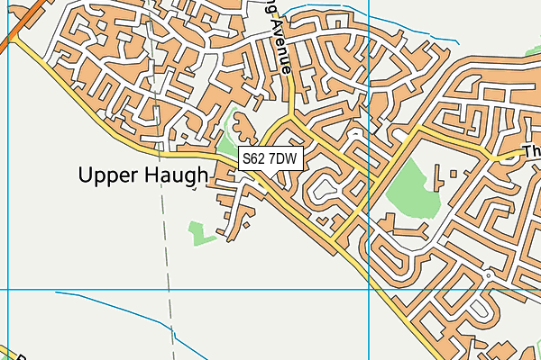 S62 7DW map - OS VectorMap District (Ordnance Survey)