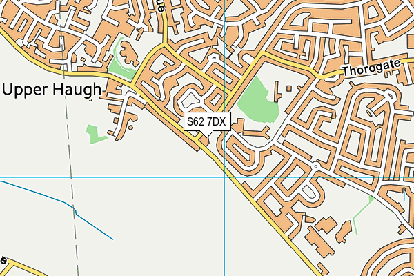 S62 7DX map - OS VectorMap District (Ordnance Survey)