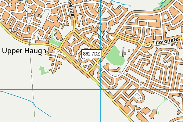 S62 7DZ map - OS VectorMap District (Ordnance Survey)