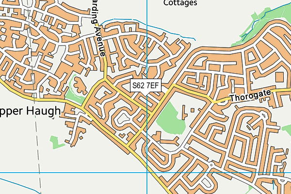 S62 7EF map - OS VectorMap District (Ordnance Survey)