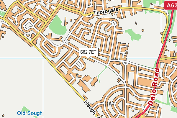 S62 7ET map - OS VectorMap District (Ordnance Survey)