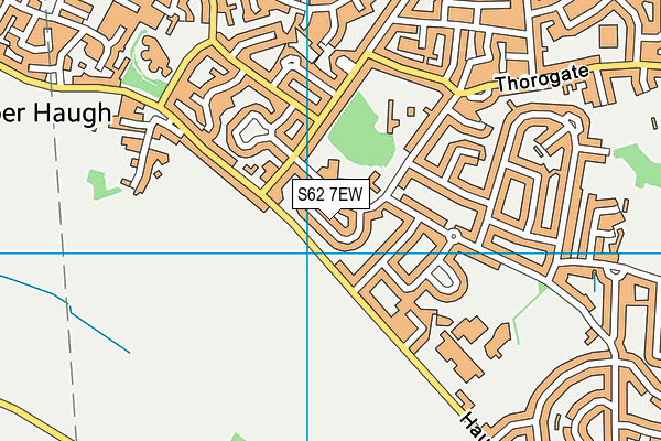 S62 7EW map - OS VectorMap District (Ordnance Survey)