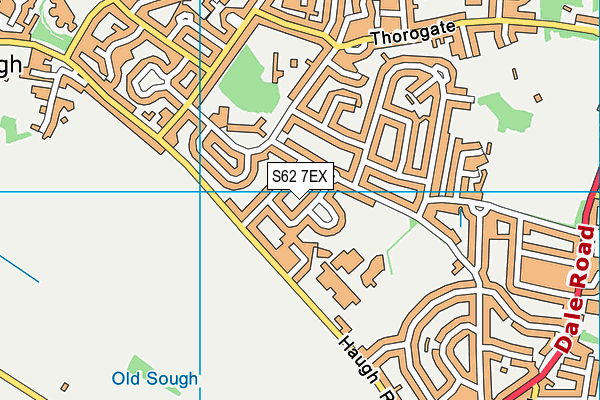 S62 7EX map - OS VectorMap District (Ordnance Survey)