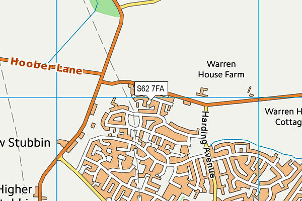 S62 7FA map - OS VectorMap District (Ordnance Survey)