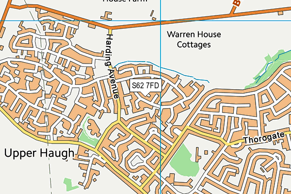 S62 7FD map - OS VectorMap District (Ordnance Survey)