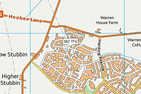 S62 7FG map - OS VectorMap District (Ordnance Survey)