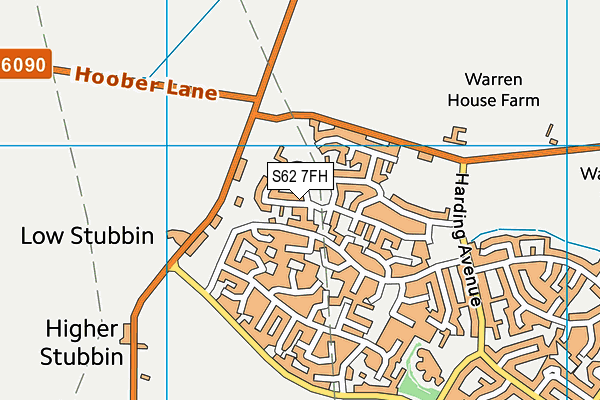 S62 7FH map - OS VectorMap District (Ordnance Survey)