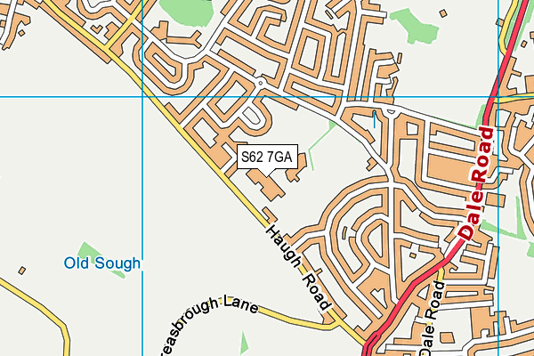 S62 7GA map - OS VectorMap District (Ordnance Survey)