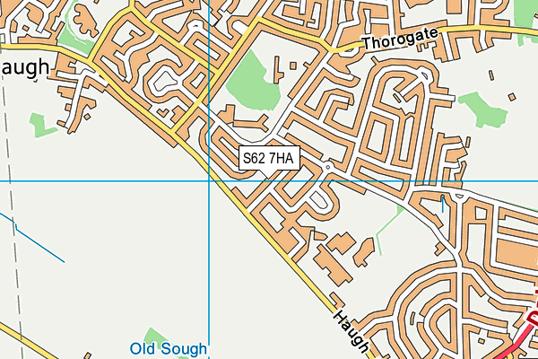 S62 7HA map - OS VectorMap District (Ordnance Survey)