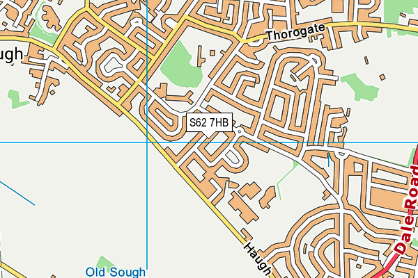S62 7HB map - OS VectorMap District (Ordnance Survey)