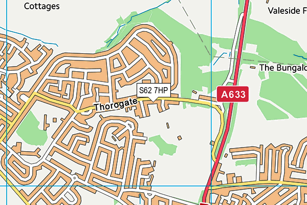 S62 7HP map - OS VectorMap District (Ordnance Survey)