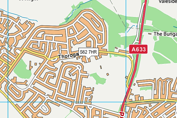 S62 7HR map - OS VectorMap District (Ordnance Survey)