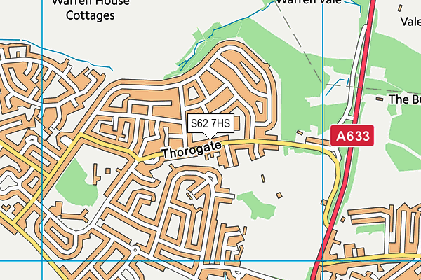 Rawmarsh Junior And Infant Thorogate School map (S62 7HS) - OS VectorMap District (Ordnance Survey)