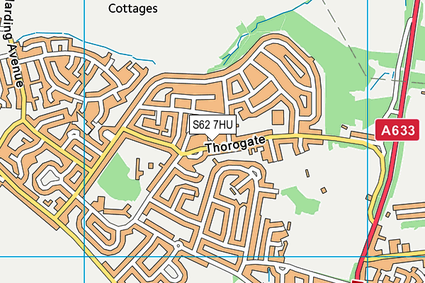 S62 7HU map - OS VectorMap District (Ordnance Survey)