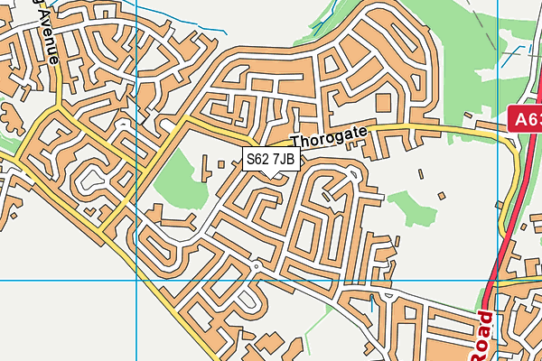 S62 7JB map - OS VectorMap District (Ordnance Survey)