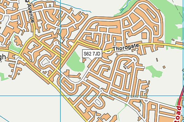 S62 7JD map - OS VectorMap District (Ordnance Survey)