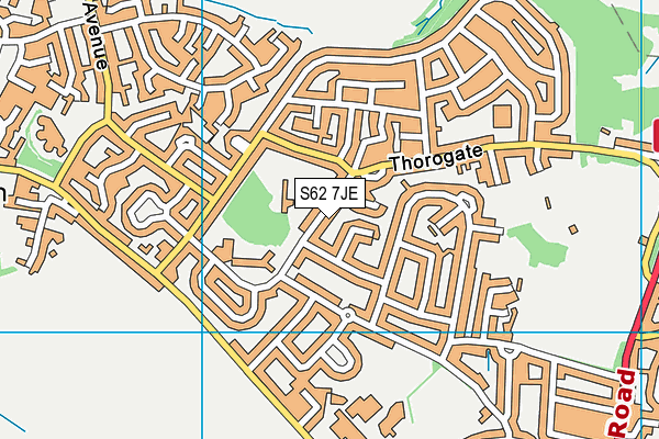 S62 7JE map - OS VectorMap District (Ordnance Survey)
