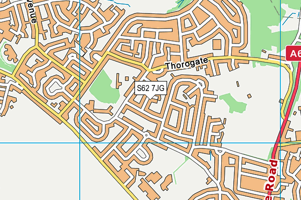 S62 7JG map - OS VectorMap District (Ordnance Survey)
