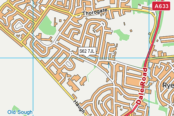 S62 7JL map - OS VectorMap District (Ordnance Survey)