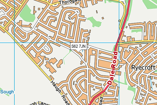 S62 7JN map - OS VectorMap District (Ordnance Survey)