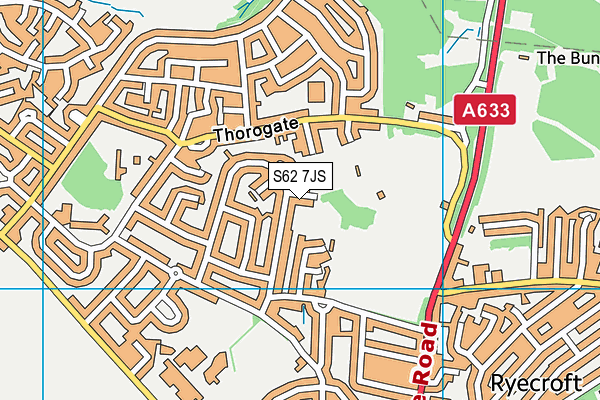 S62 7JS map - OS VectorMap District (Ordnance Survey)