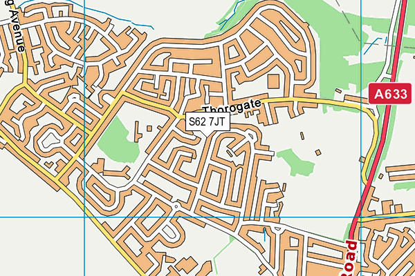 S62 7JT map - OS VectorMap District (Ordnance Survey)
