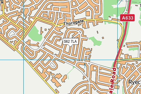 S62 7LA map - OS VectorMap District (Ordnance Survey)