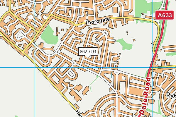 S62 7LG map - OS VectorMap District (Ordnance Survey)