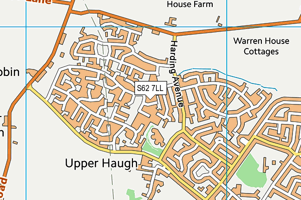 S62 7LL map - OS VectorMap District (Ordnance Survey)