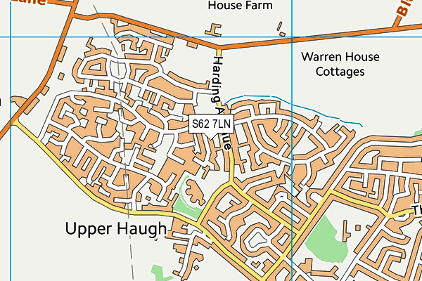 S62 7LN map - OS VectorMap District (Ordnance Survey)