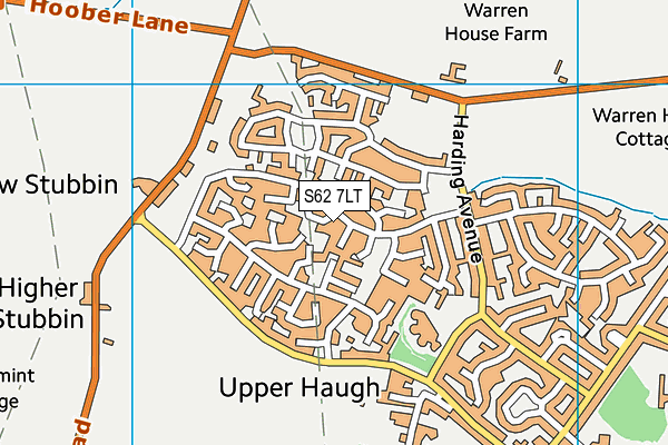 S62 7LT map - OS VectorMap District (Ordnance Survey)