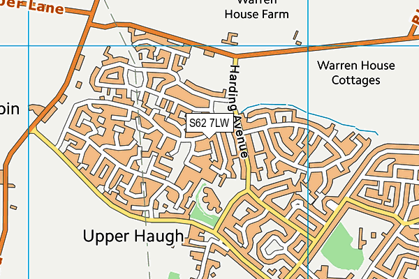S62 7LW map - OS VectorMap District (Ordnance Survey)