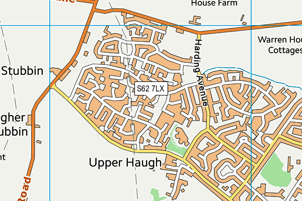 S62 7LX map - OS VectorMap District (Ordnance Survey)