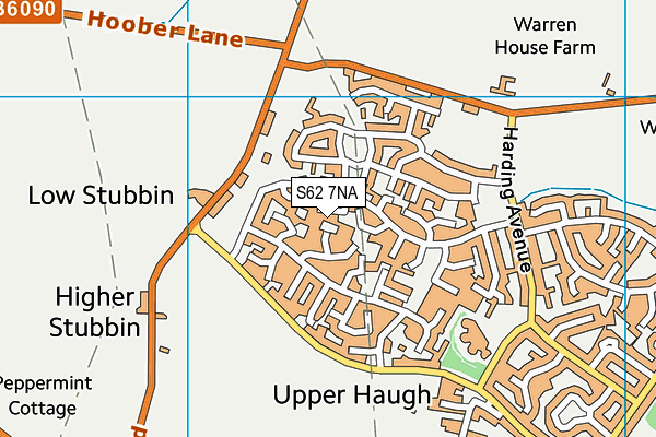 S62 7NA map - OS VectorMap District (Ordnance Survey)