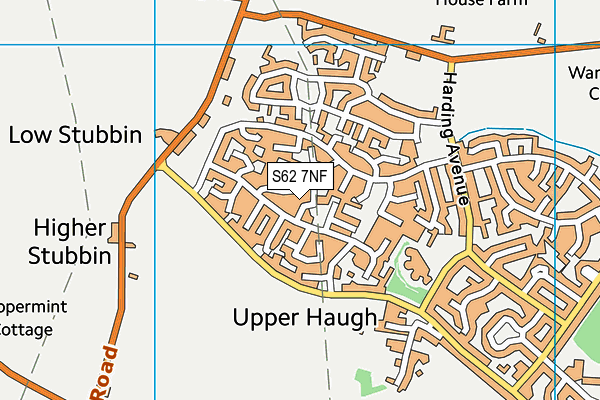 S62 7NF map - OS VectorMap District (Ordnance Survey)