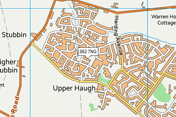 S62 7NG map - OS VectorMap District (Ordnance Survey)