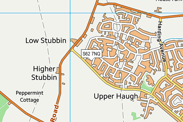 S62 7NQ map - OS VectorMap District (Ordnance Survey)