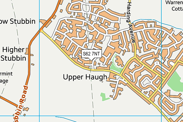 S62 7NT map - OS VectorMap District (Ordnance Survey)