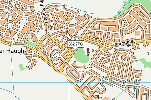 S62 7PG map - OS VectorMap District (Ordnance Survey)