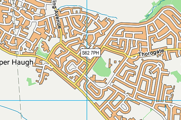 S62 7PH map - OS VectorMap District (Ordnance Survey)